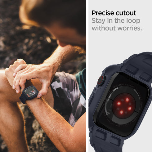 Spigen כיסוי+רצועה ל-Apple Watch Series (45mm / 44mm) – Rugged Armor Pro